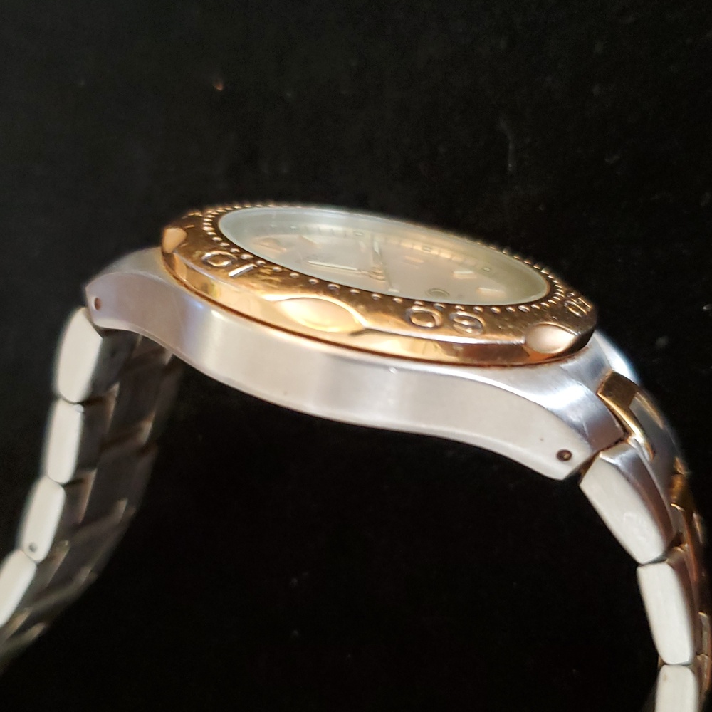 Fossil Blue Watch 100 Mtrs Men's Quartz All Stainless Luminous Hands New Battery - Picture 10 of 11